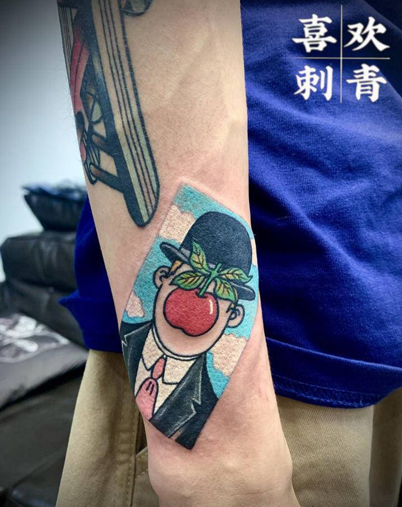 人类之子纹身图片_手臂Old School纹身图案