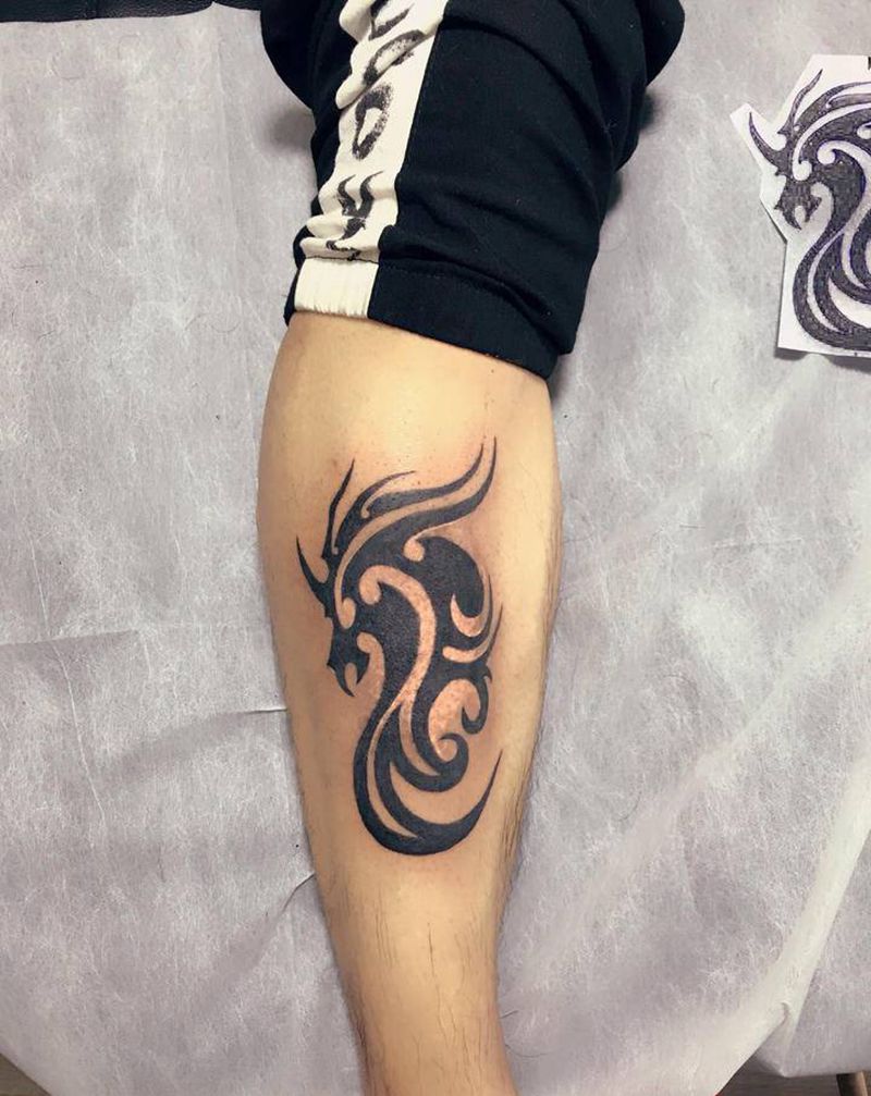 遮盖疤痕纹身图片_腿部图腾纹身图案