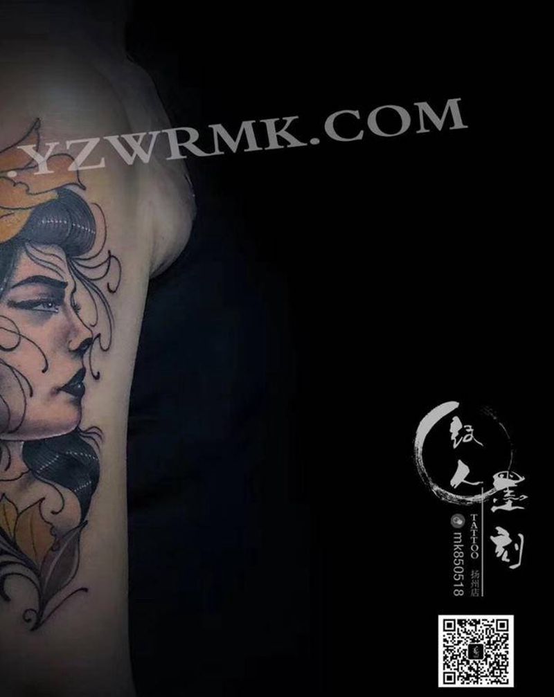 nenschool纹身图片_手臂纹身图案