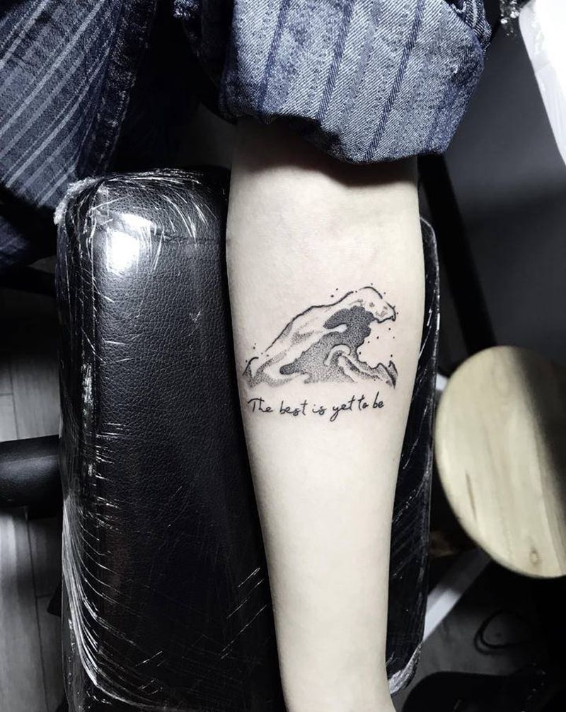 山盟海誓纹身图片_手臂点刺纹身图案