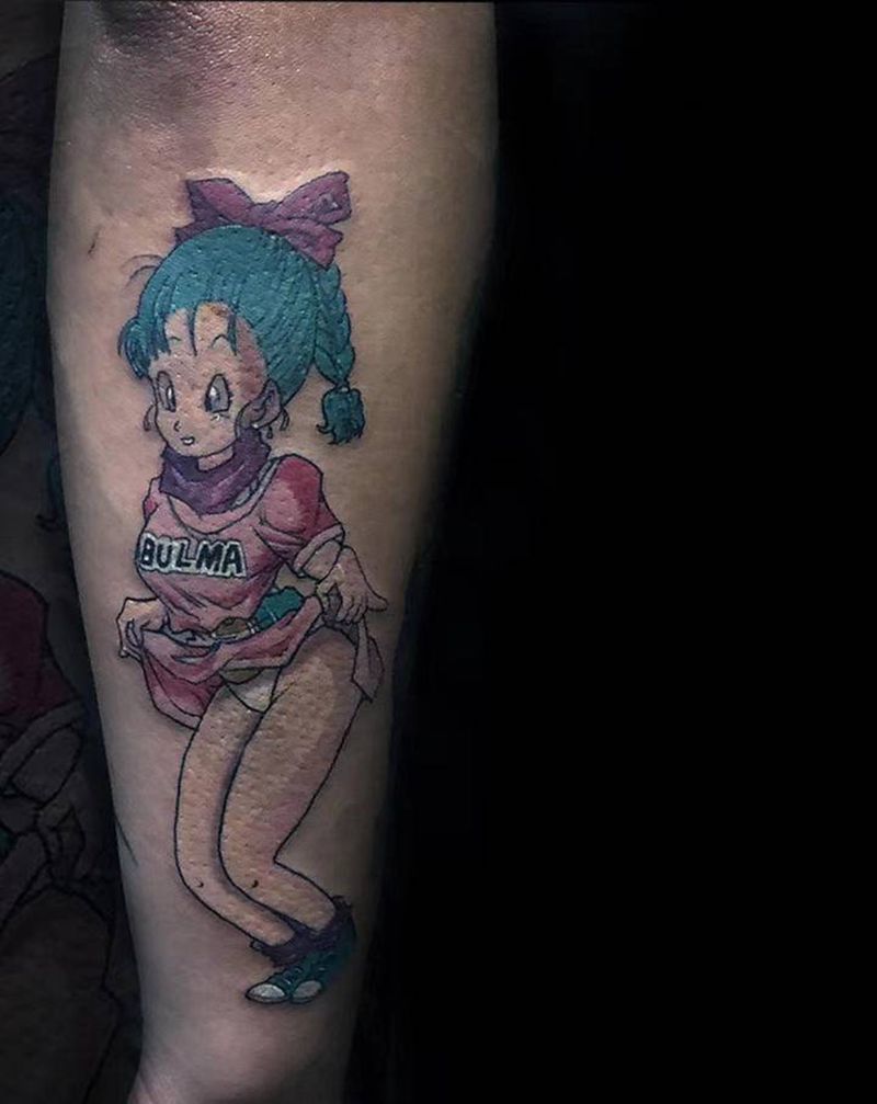 布尔玛纹身图片_手臂纹身图案