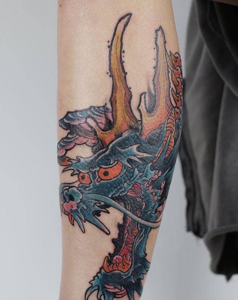 龙纹身图片_New School纹身图案
