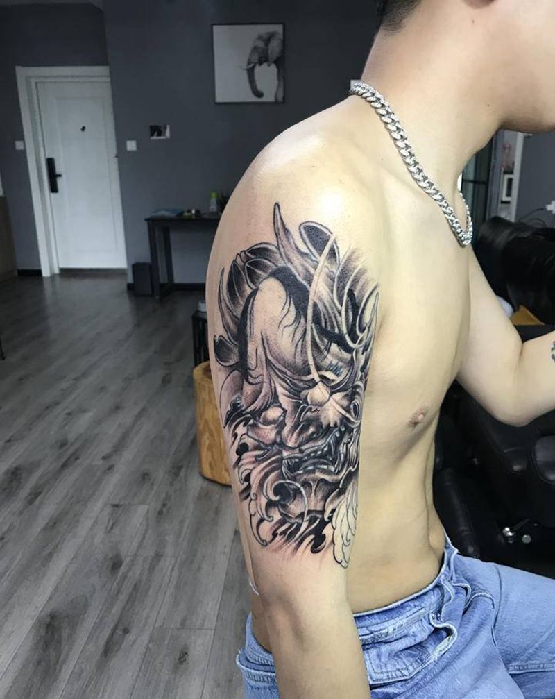 般若纹身图片_手臂新传统纹身图案