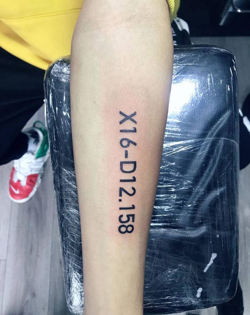 数字纹身图片_手臂纹身图案