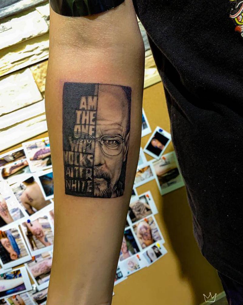 绝命毒师纹身图片_手臂欧美写实绝命毒师纹身图案