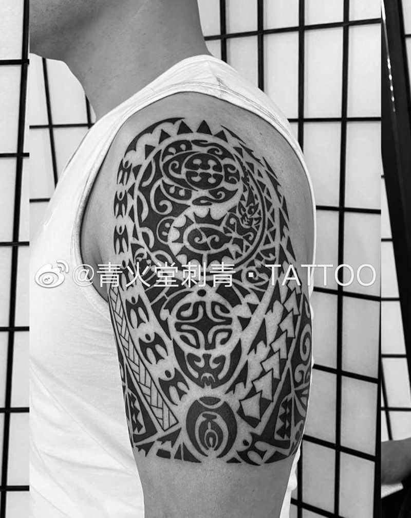 玛雅图腾纹身图片_手臂图腾纹身图案