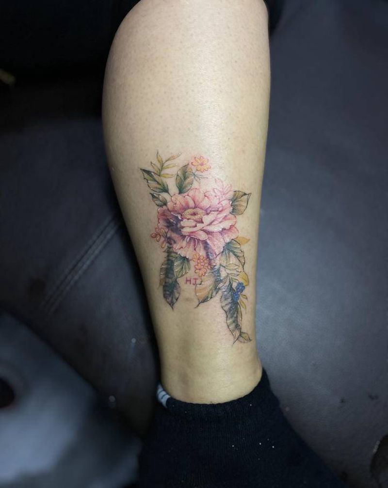 遮盖纹身图片_腿部纹身图案