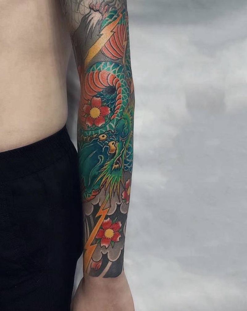 龙纹身图片_手臂纹身图案