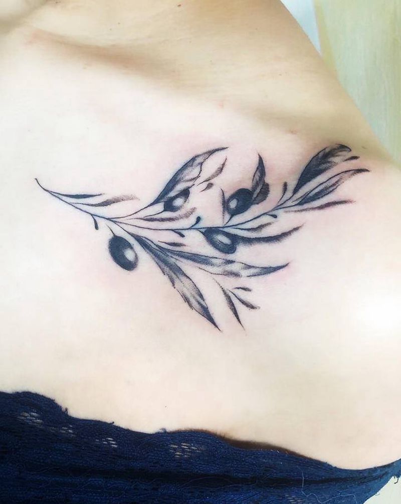 素花纹身图片_肩部纹身图案