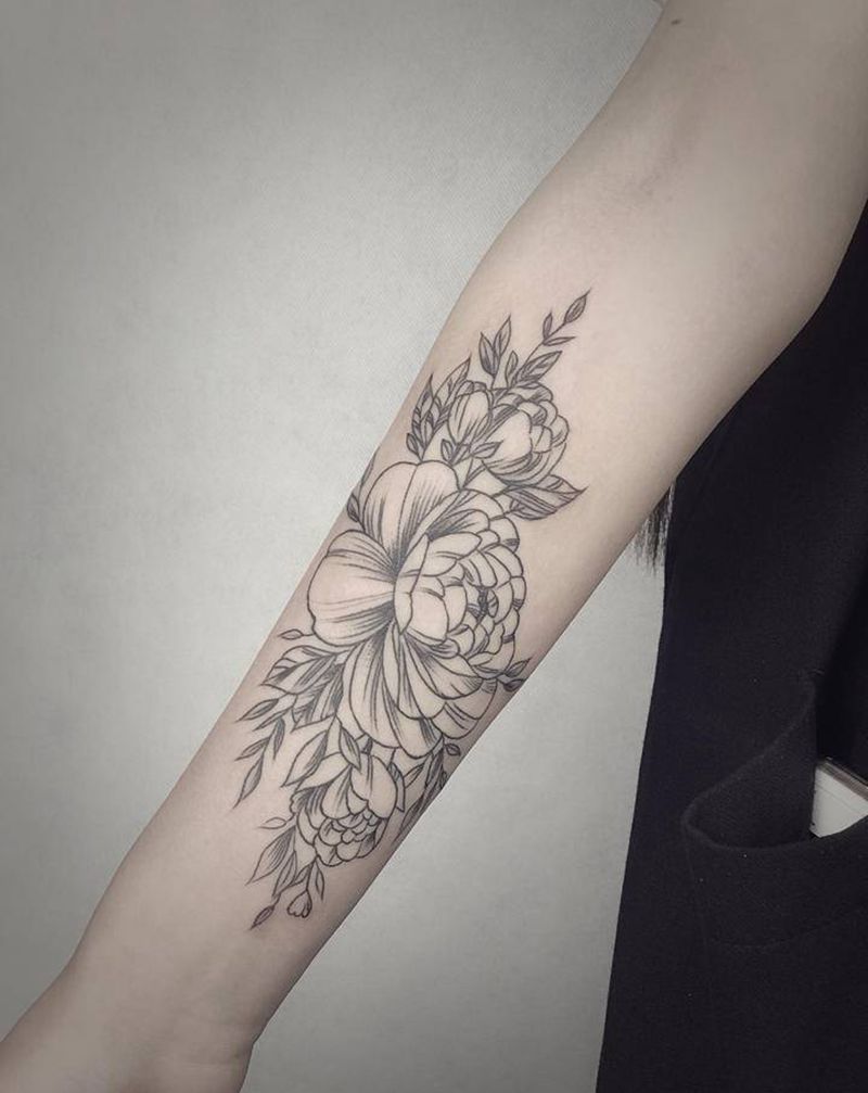 素花纹身图片_手部点刺几何纹身图案