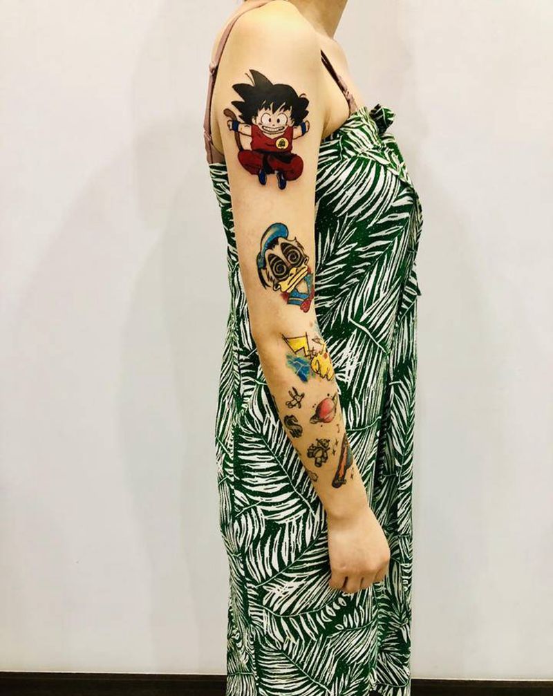 小悟空纹身图片_New SchoolOld School纹身图案