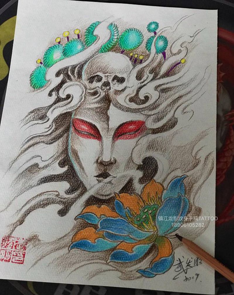 部分本店师傅手稿纹身图片_手臂New School纹身图案