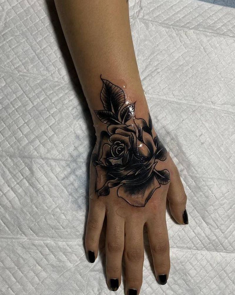 遮盖纹身图片_手部纹身图案