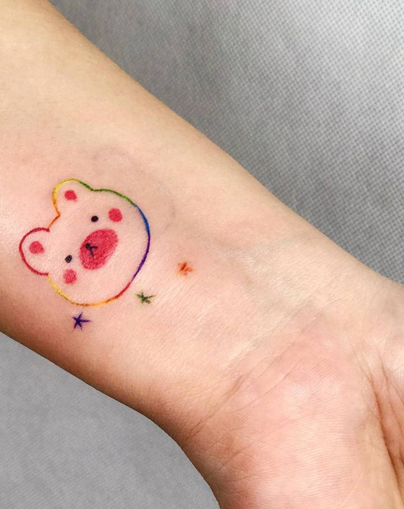 小清新纹身图片_手部几何点刺纹身图案