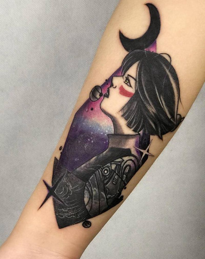 盖图  阿丽塔纹身图片_手部几何点刺纹身图案