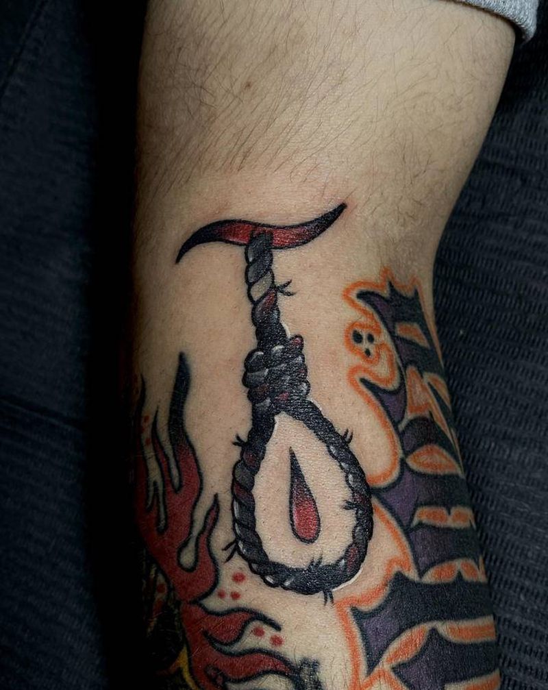 绳子纹身图片_手部Old School纹身图案