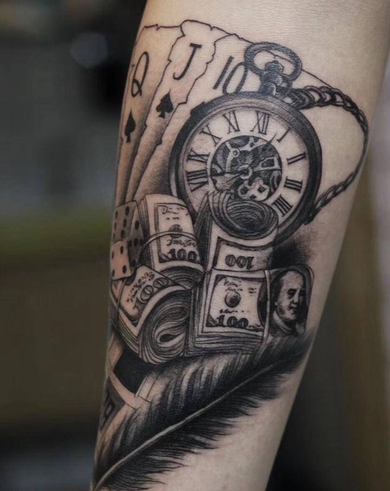 欧美纹身图片_手臂欧美写实点刺纹身图案