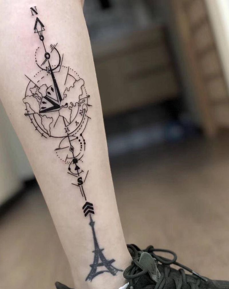 几个小清新纹身图片_脚部手部点刺几何纹身图案