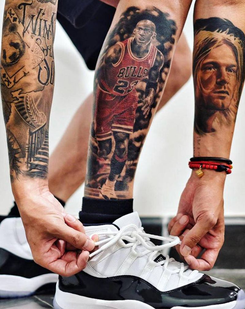 致敬偶像系列纹身图片_手臂腿部纹身图案