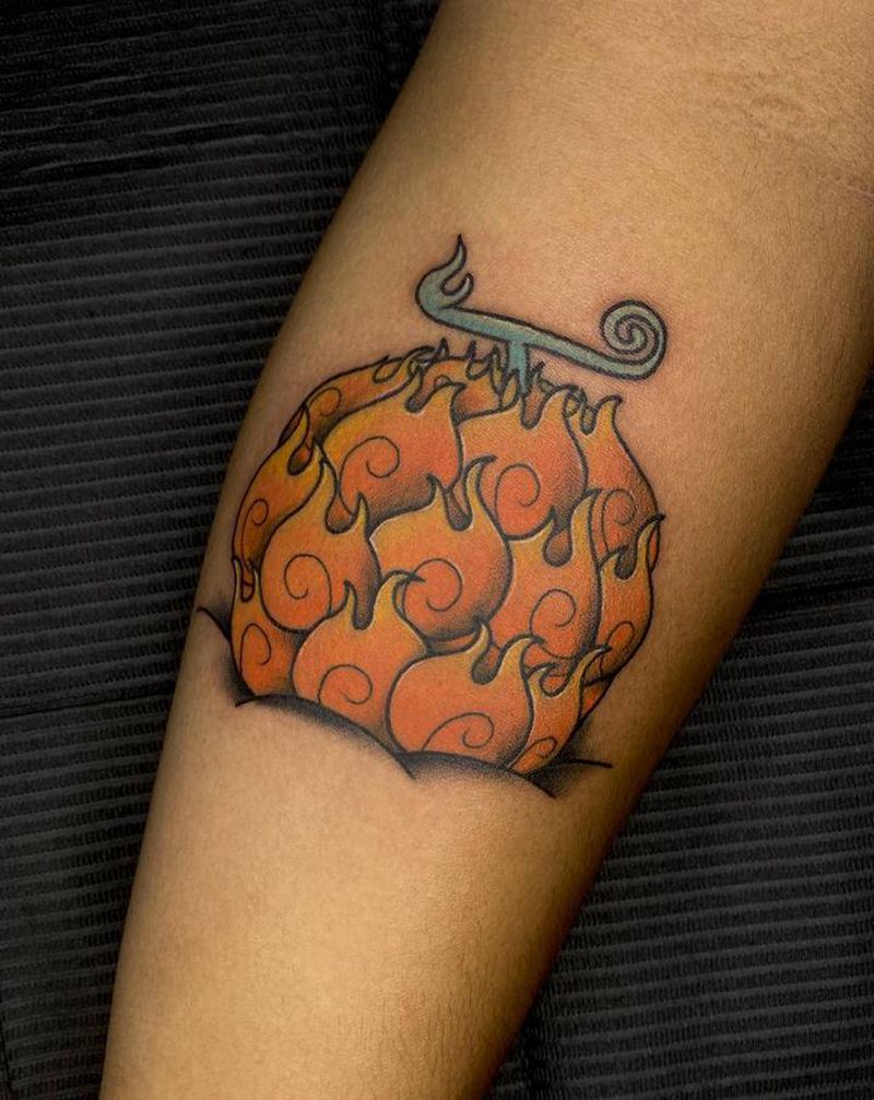 烧烧果实纹身图片_手臂纹身图案