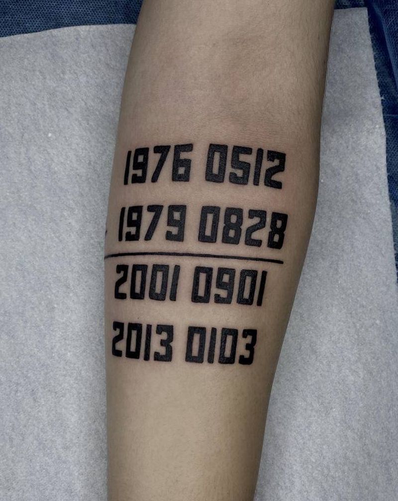 生日纹身图片_手臂纹身图案