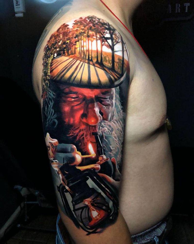 老题材 新设计纹身图片_手臂欧美写实纹身图案