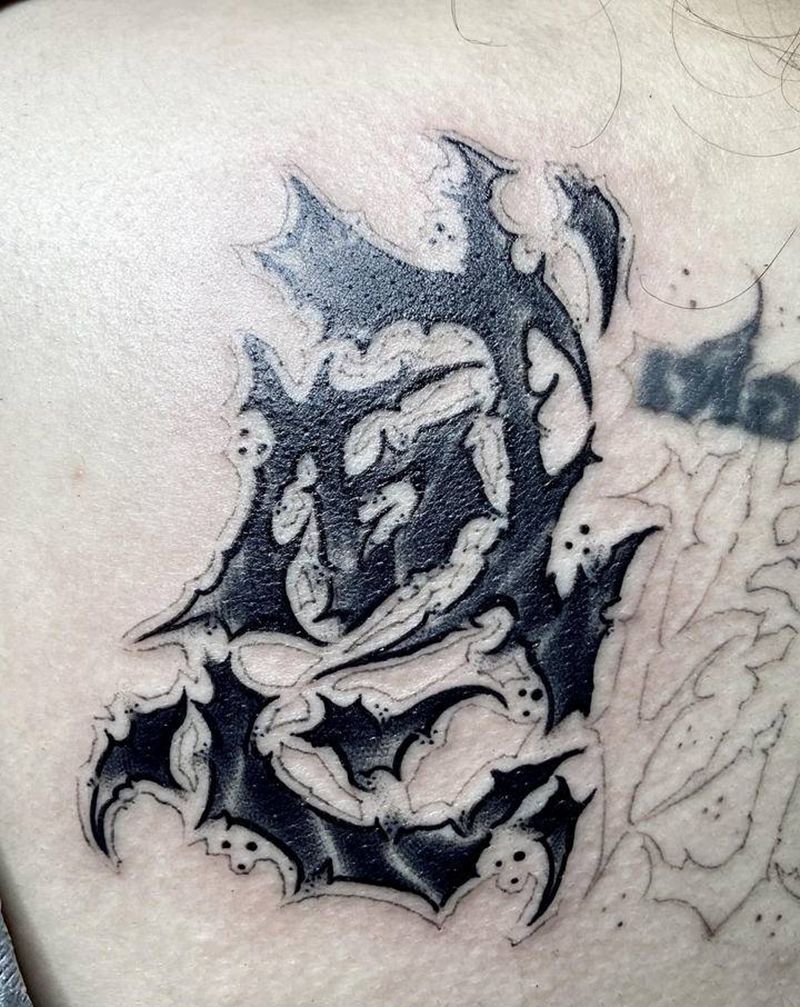 遮盖纹身图片_背部纹身图案