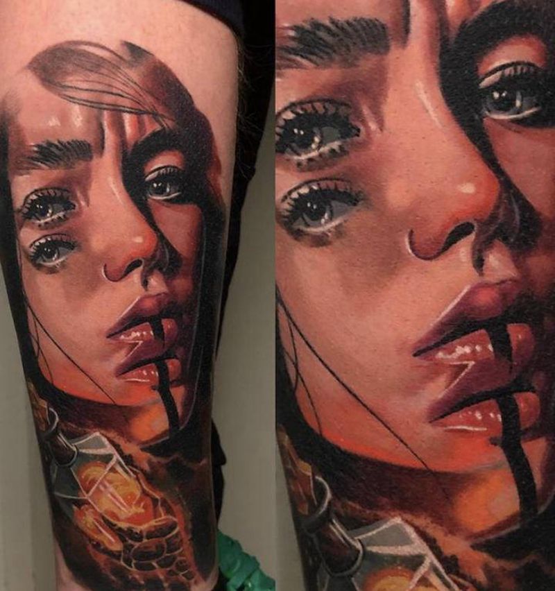 恢复作品纹身图片_手部欧美写实纹身图案