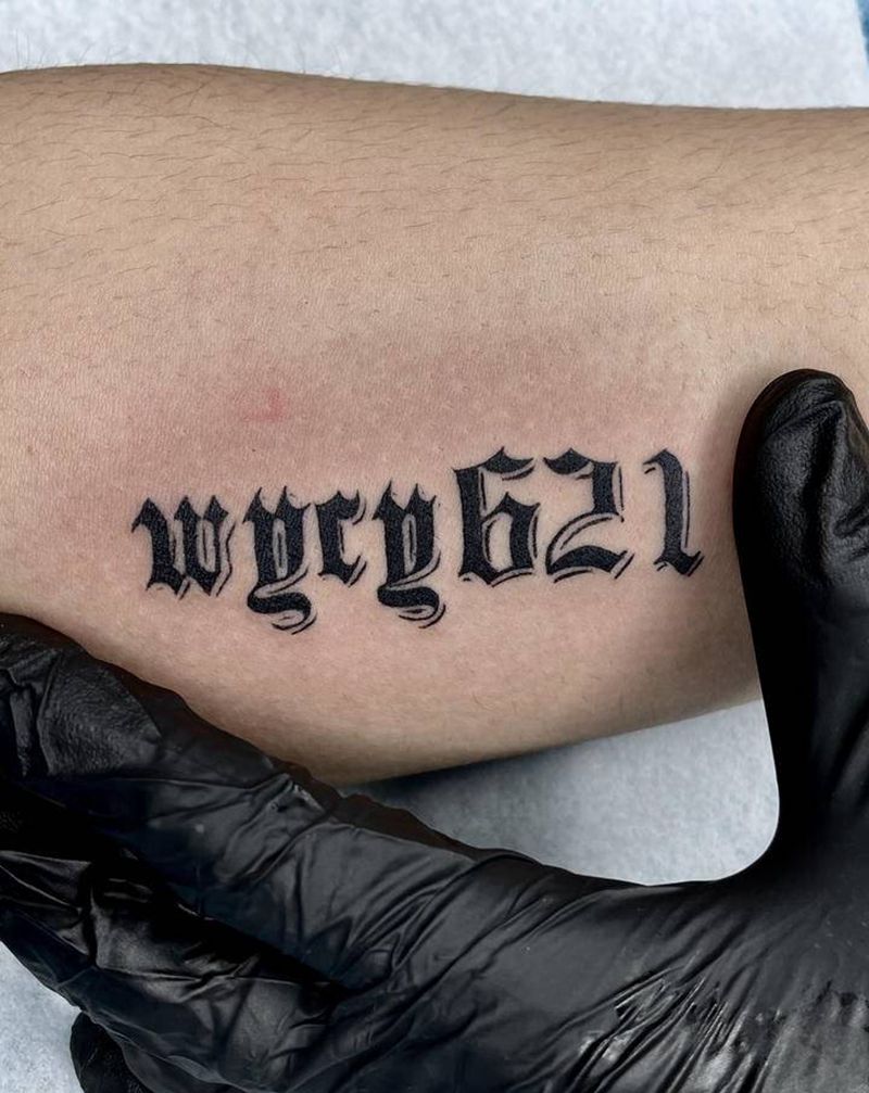 字母纹身图片_手臂纹身图案