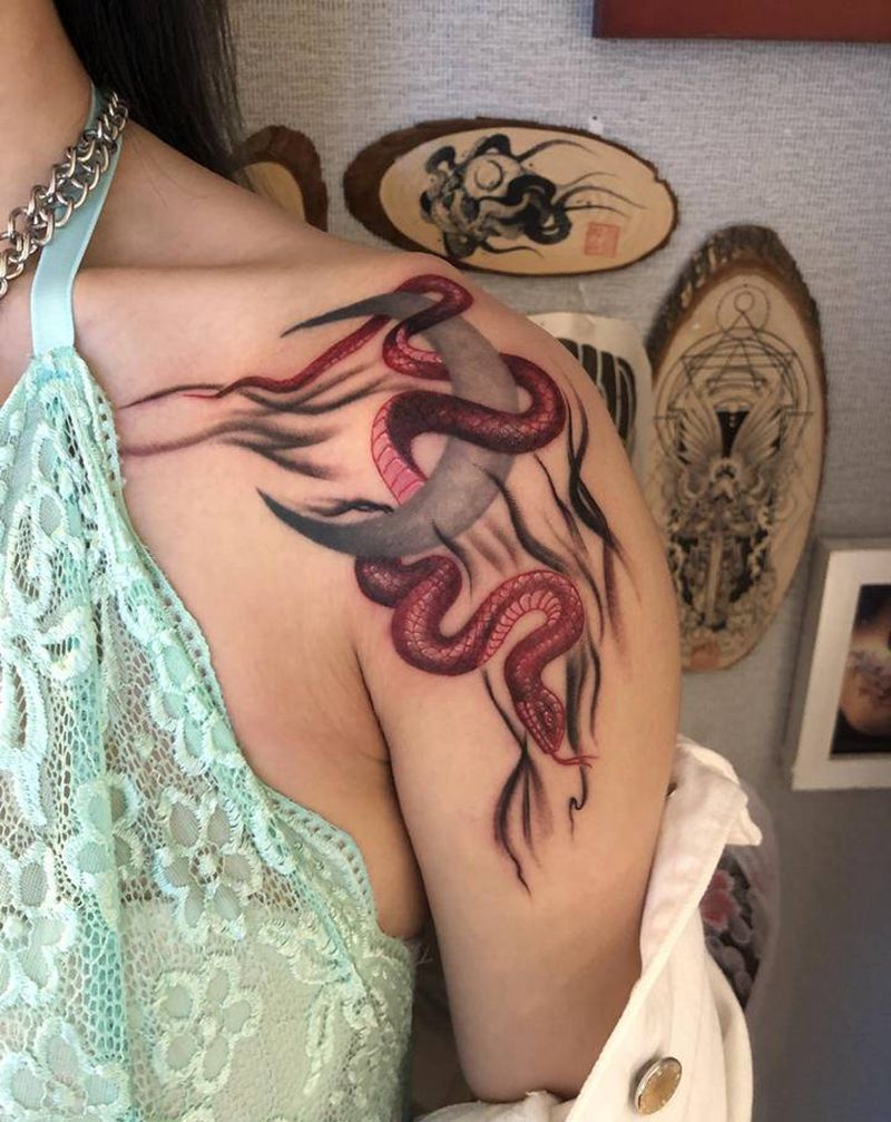 添加修改纹身图片_肩部纹身图案