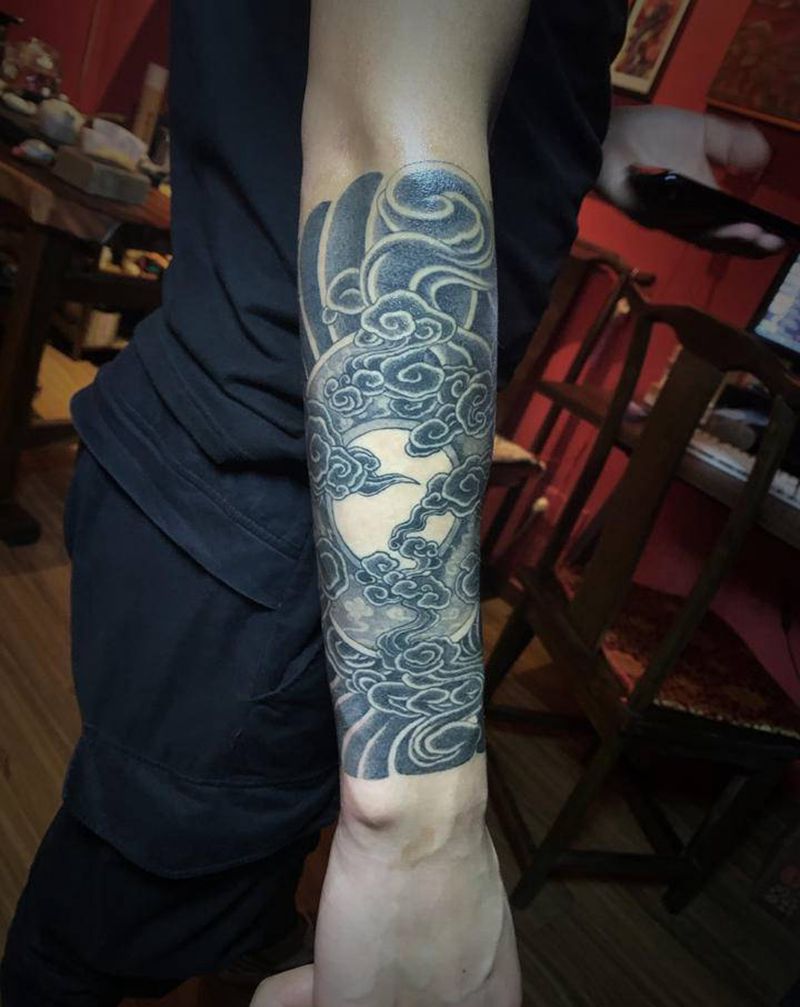 全程单针，低痛感，包小臂纹身图片_手臂老传统纹身图案