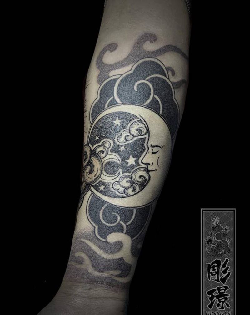 胎记遮盖，全程单针纹身图片_手臂纹身图案