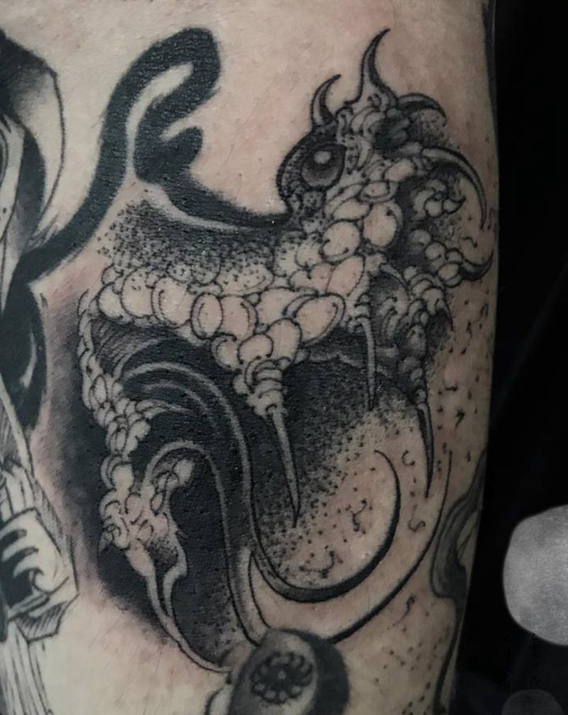 拼接暗黑花臂纹身图片_手臂纹身图案