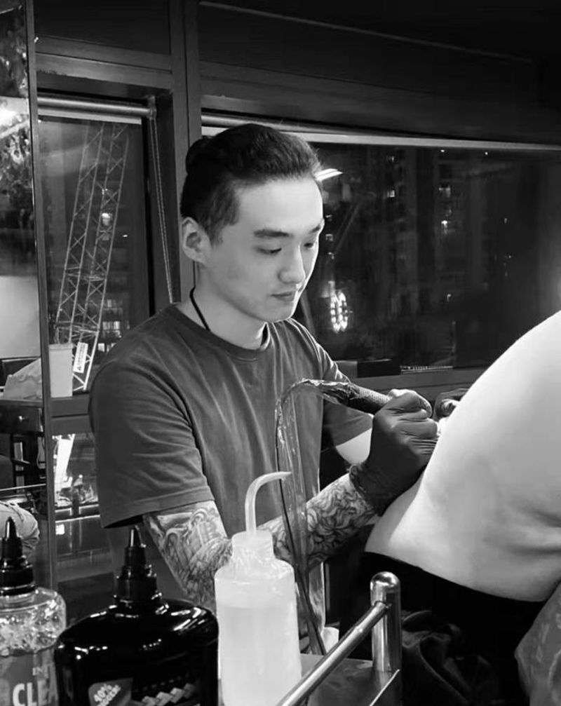 徒弟比赛纹身图片_练习皮比赛纹身图案