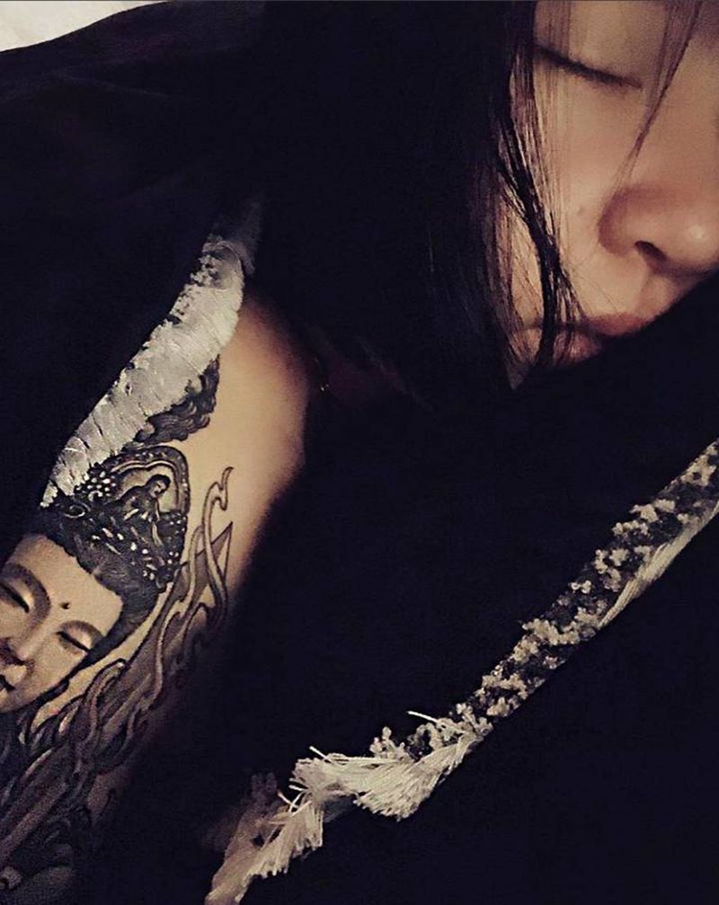 护身佛纹身图片_手臂手部新传统信仰纹身图案