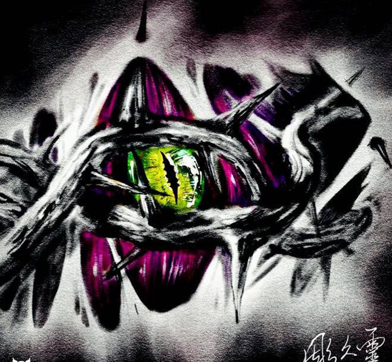 客定稿纹身图片_胸部欧美写实纹身图案