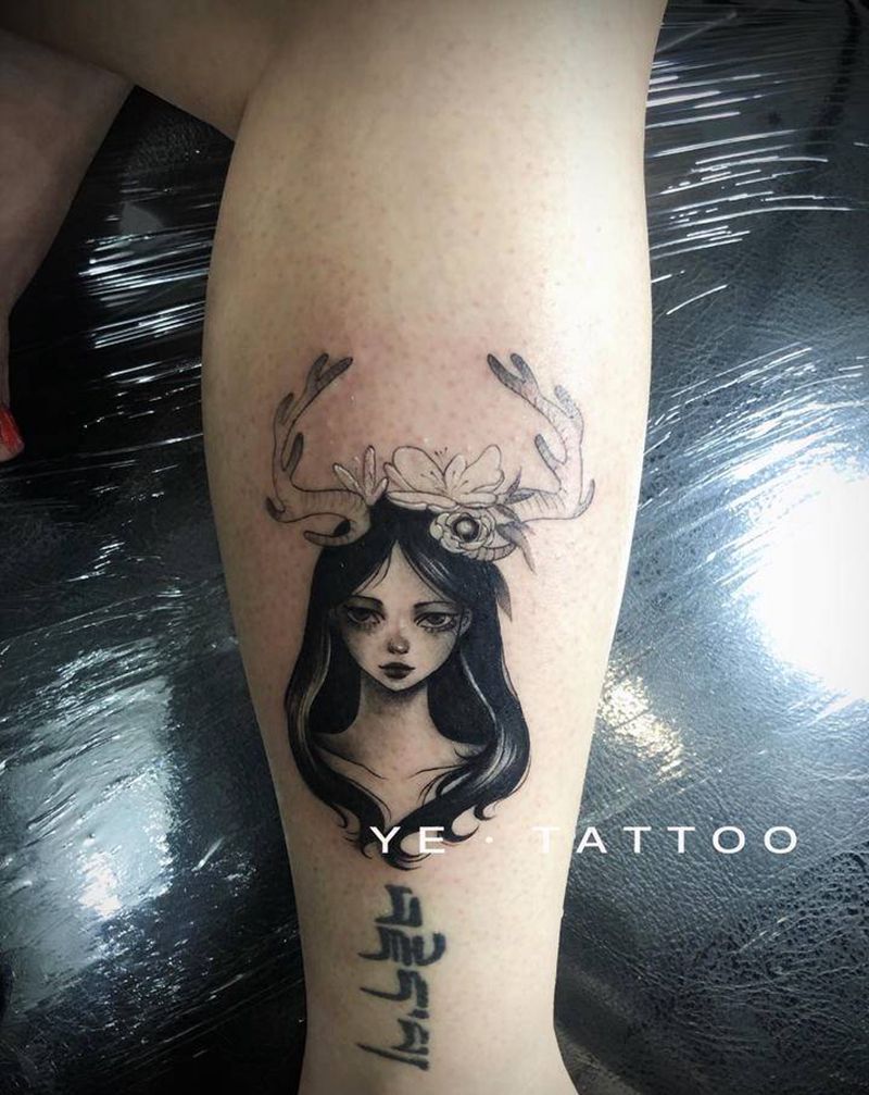 小图纹身图片_腿部纹身图案