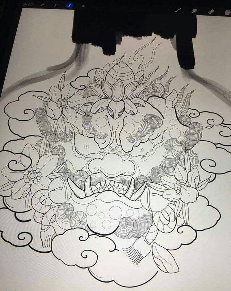 稿纹身图片_背部老传统纹身图案