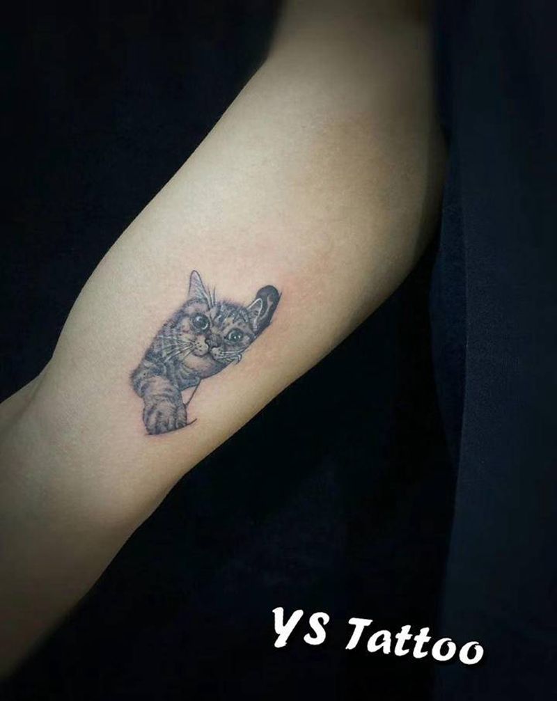 cat纹身图片_手臂纹身图案