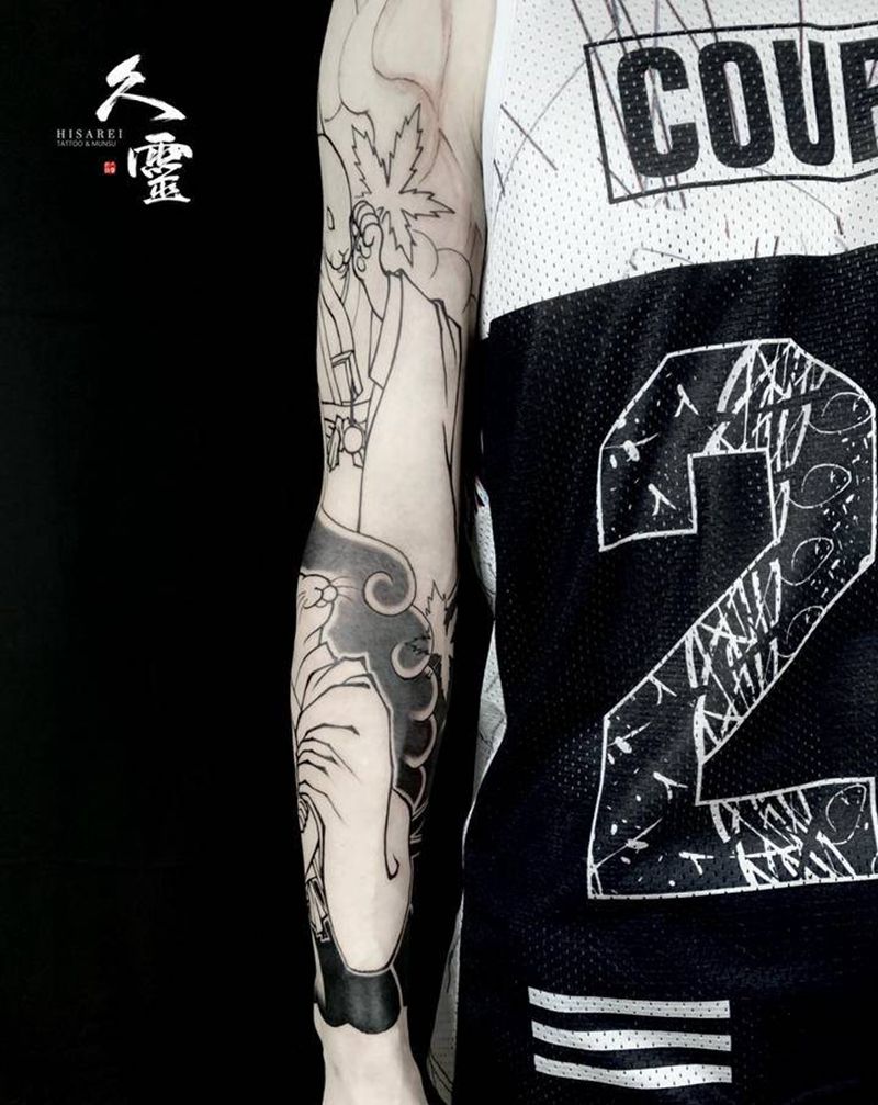 原创花臂未完待续纹身图片_手臂老传统纹身图案