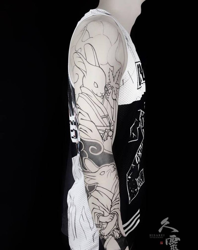 原创花臂未完待续纹身图片_手臂老传统纹身图案