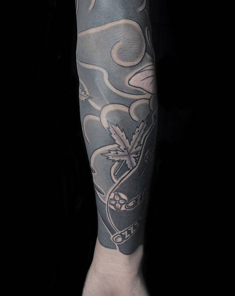 原创花臂局部，未完待续纹身图片_手臂老传统纹身图案