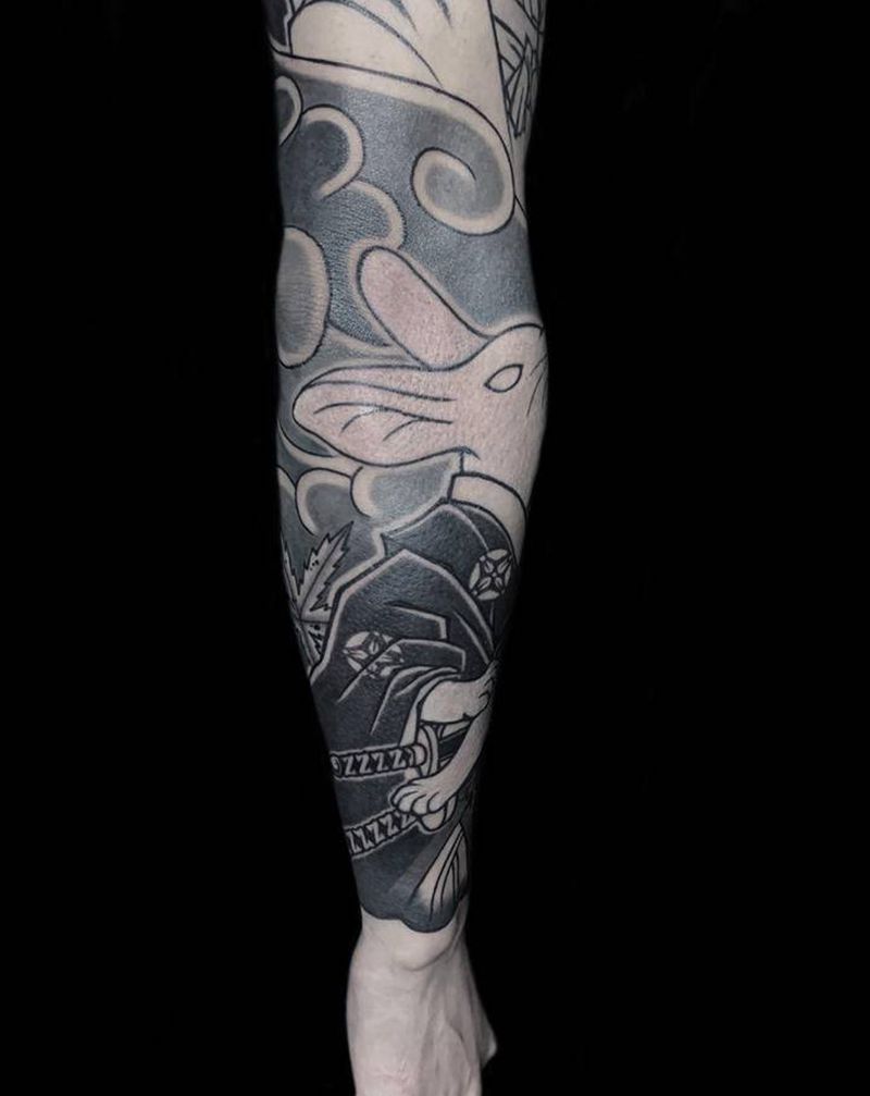 原创花臂局部，未完待续纹身图片_手臂老传统纹身图案