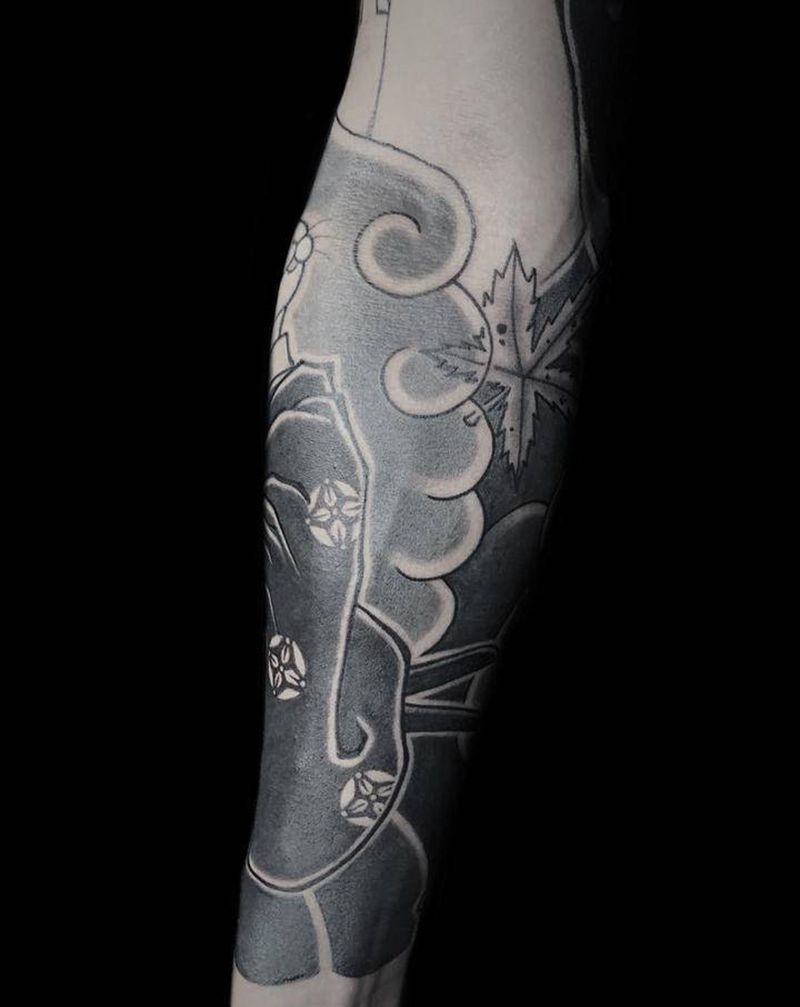 原创花臂局部，未完待续纹身图片_手臂老传统纹身图案