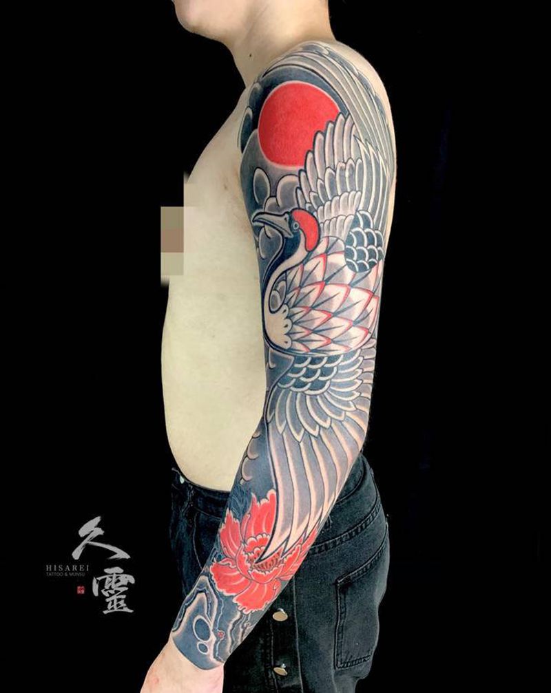 原创老传统花臂纹身图片_手臂老传统纹身图案