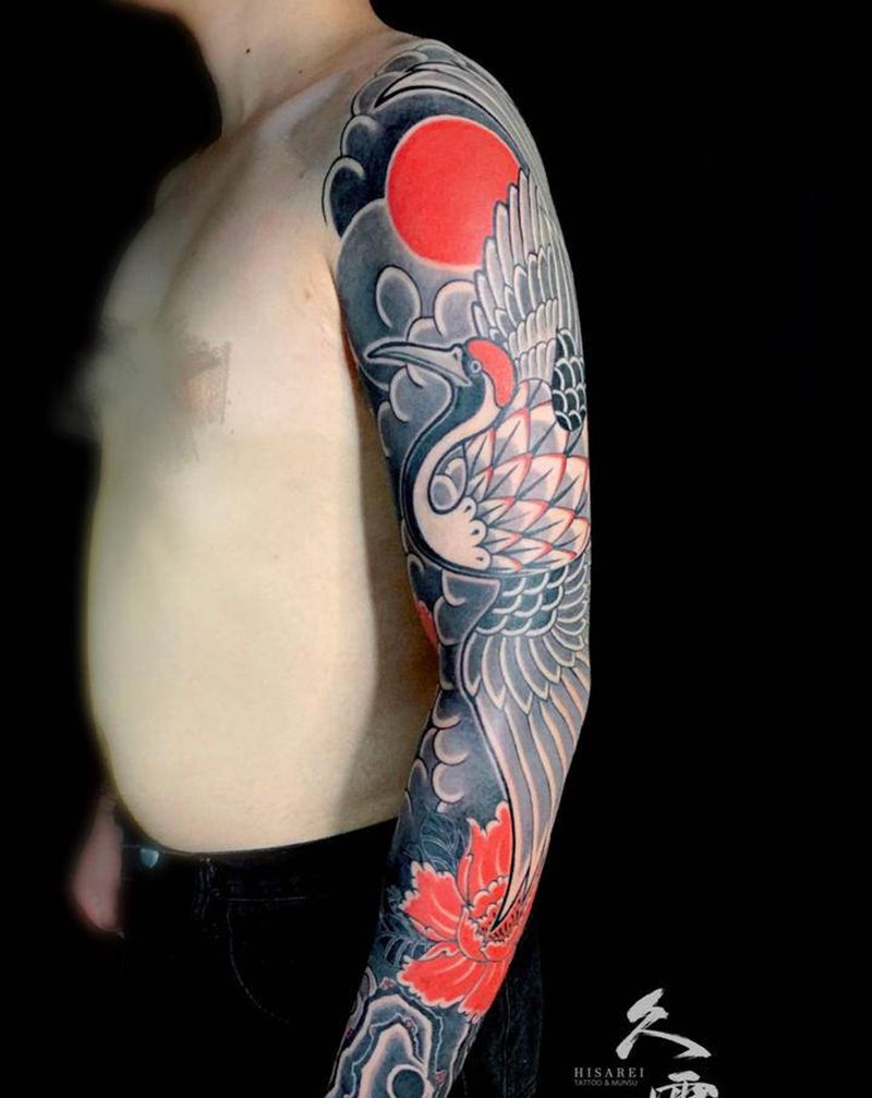 原创老传统花臂纹身图片_手臂老传统纹身图案