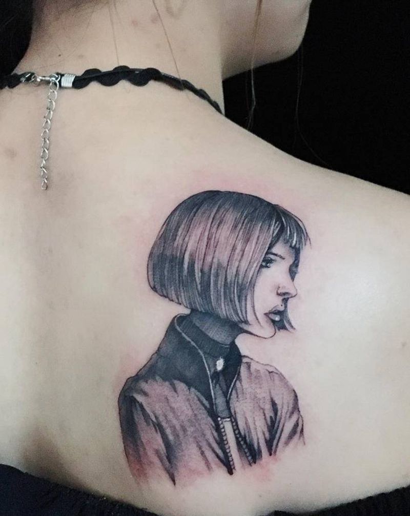 杀手不太冷女主纹身图片_肩部纹身图案