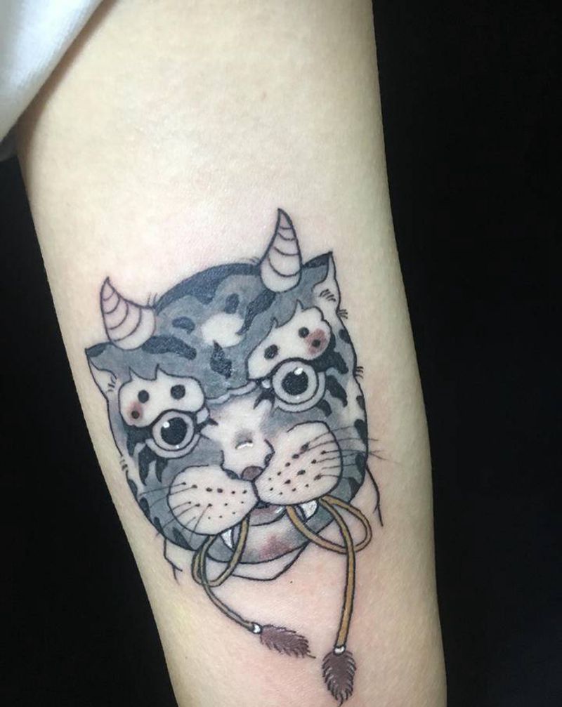 老虎纹身图片_手臂New School纹身图案