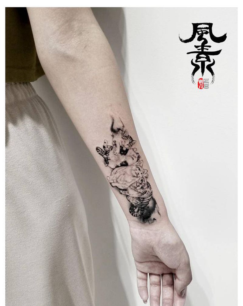 ✌️纹身图片_手臂欧美写实几何纹身图案