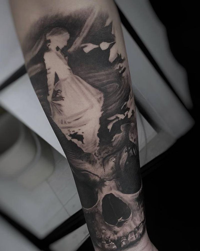 记忆纹身图片_手臂欧美写实纹身图案